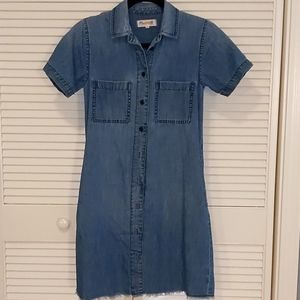 Madewell Denim Shirt dress with pockets (XS)